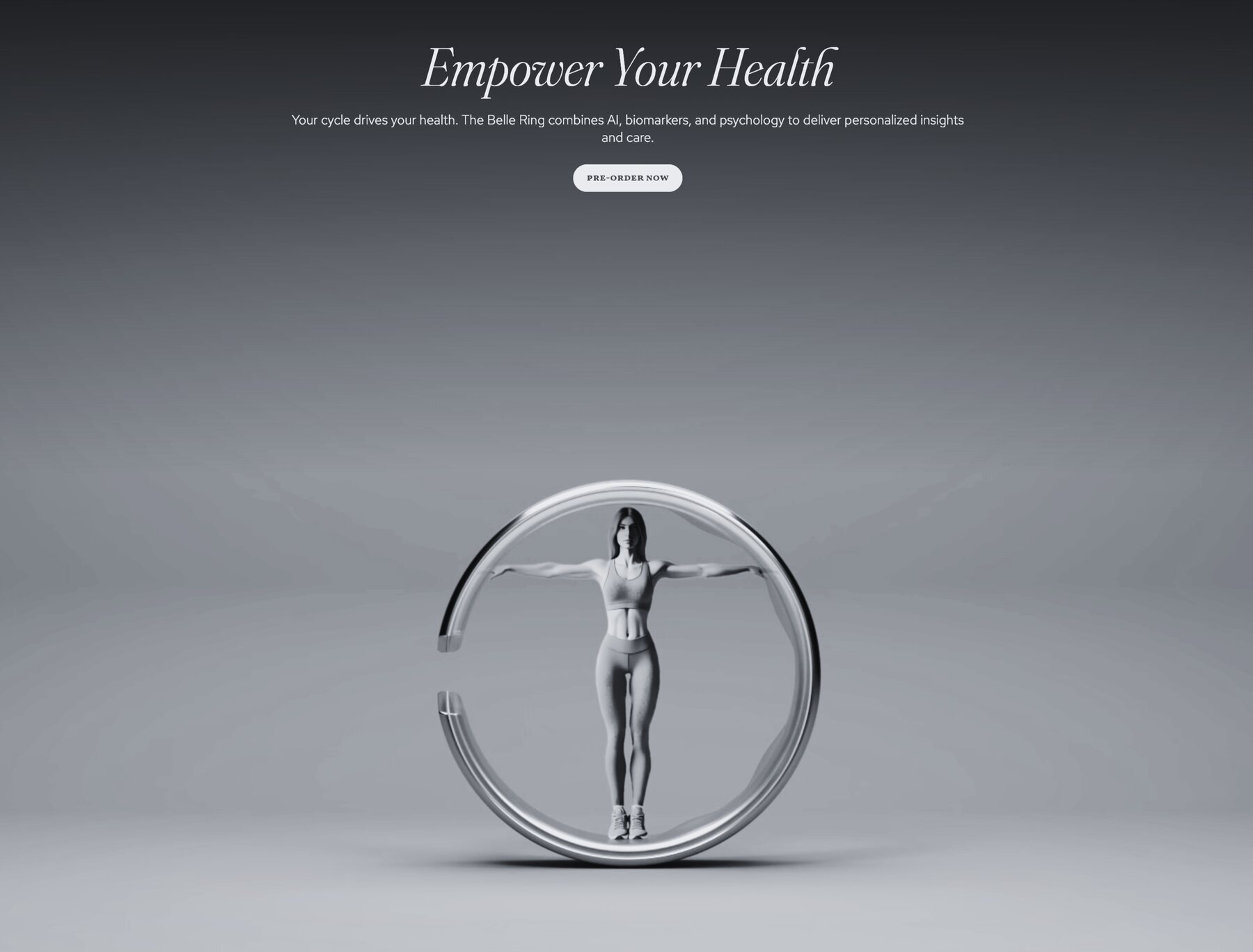 Screenshot do site da Belle Health